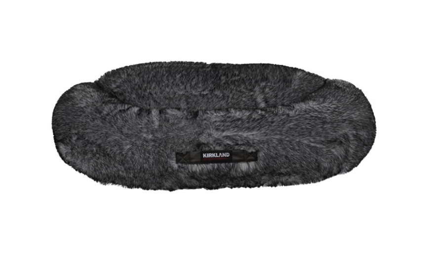 Kirkland Signature Aero Cloud Faux Fur Cuddler Pet Bed 40" x 32" — Gray (5)