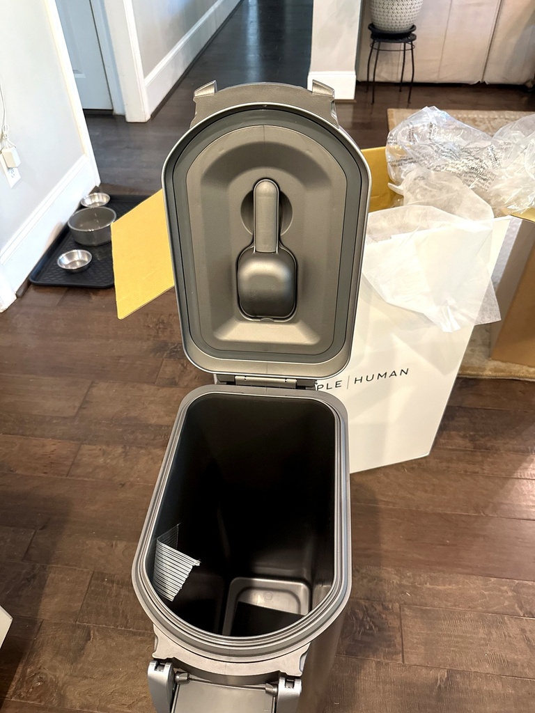 simplehuman XL Pet Food Can 40 lb Brushed Stainless Steel (3)