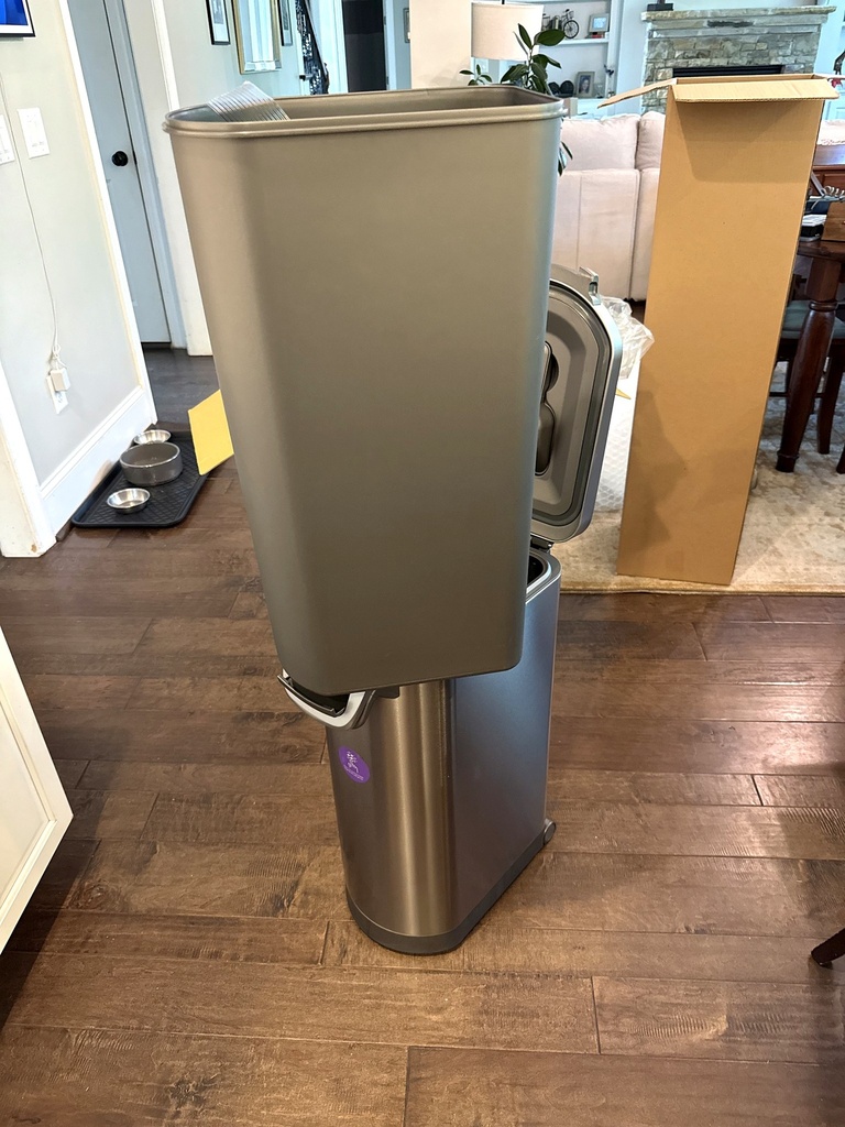 simplehuman XL Pet Food Can 40 lb Brushed Stainless Steel (5)