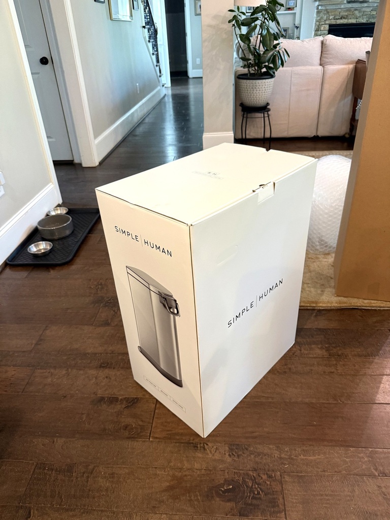 simplehuman XL Pet Food Can 40 lb Brushed Stainless Steel (8)