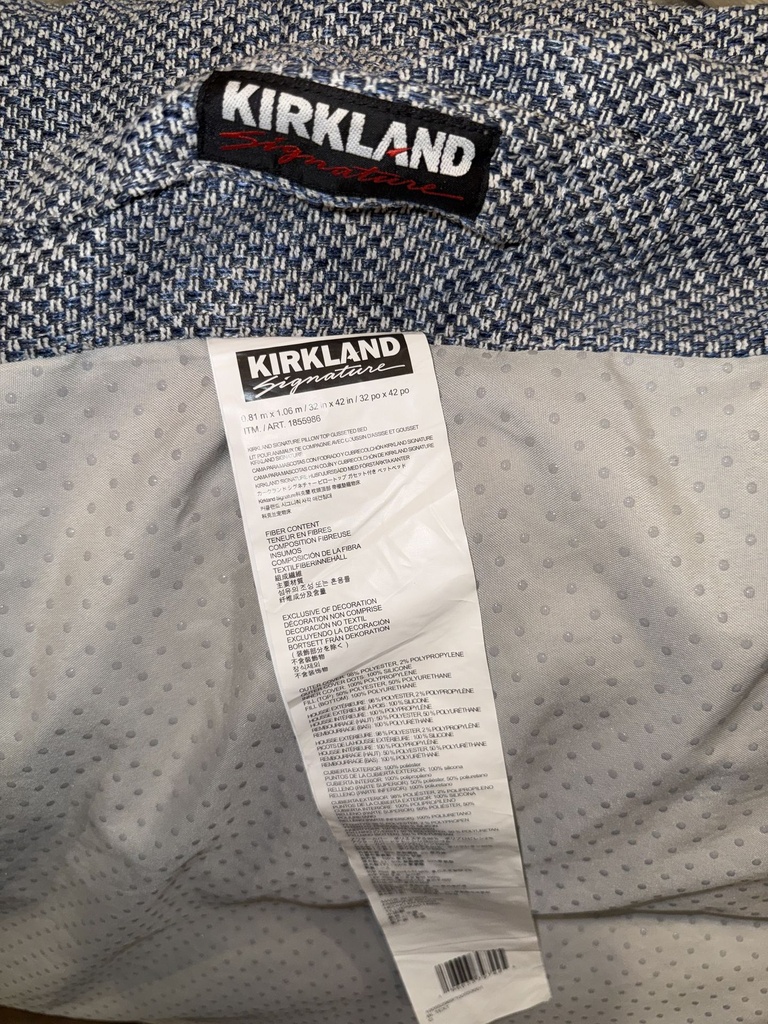 Kirkland Signature label - 32 x 42, ITM 1855986