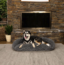 Kirkland Signature Aero Cloud Faux Fur Cuddler Pet Bed 40" x 32" — Gray